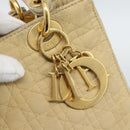 Christian Dior Canage Hand Bag Canvas Beige Gold Auth bs36229-17