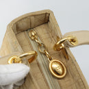 Christian Dior Canage Hand Bag Canvas Beige Gold Auth bs36229-10