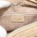 Christian Dior Canage Hand Bag Canvas Beige Gold Auth bs36229-18