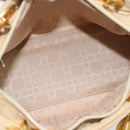 Christian Dior Canage Hand Bag Canvas Beige Gold Auth bs36229-11
