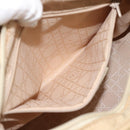 Christian Dior Canage Hand Bag Canvas Beige Gold Auth bs36229-22