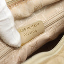 Christian Dior Canage Hand Bag Canvas Beige Gold Auth bs36229-12