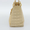 Christian Dior Canage Hand Bag Canvas Beige Gold Auth bs36229-4