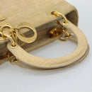 Christian Dior Canage Hand Bag Canvas Beige Gold Auth bs36229-7