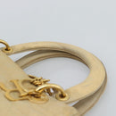 Christian Dior Canage Hand Bag Canvas Beige Gold Auth bs36229-8