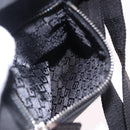 GUCCI Shoulder Bag Canvas Black Silver 101680 Auth bs36230-21