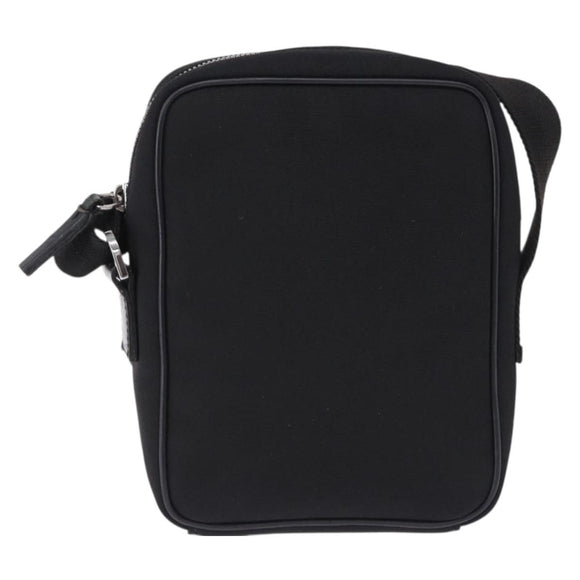GUCCI Shoulder Bag Canvas Black Silver 101680 Auth bs36230