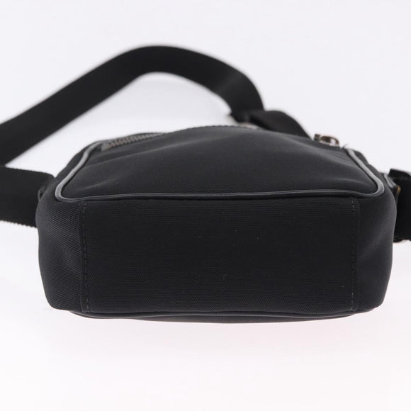 GUCCI Shoulder Bag Canvas Black Silver 101680 Auth bs36230