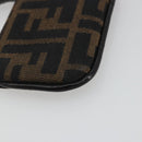 FENDI Zucca Canvas Coin Purse Brown Black Auth bs36231V-16
