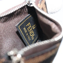 FENDI Zucca Canvas Coin Purse Brown Black Auth bs36231V-10