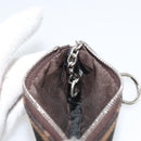 FENDI Zucca Canvas Coin Purse Brown Black Auth bs36231V-18
