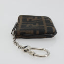 FENDI Zucca Canvas Coin Purse Brown Black Auth bs36231V-4
