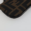 FENDI Zucca Canvas Coin Purse Brown Black Auth bs36231V-14