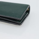 GUCCI Zumi Bifold Wallet Leather Green Gold 570660 Auth bs36232-10