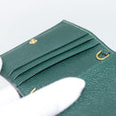 GUCCI Zumi Bifold Wallet Leather Green Gold 570660 Auth bs36232-16