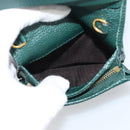GUCCI Zumi Bifold Wallet Leather Green Gold 570660 Auth bs36232-18