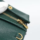 GUCCI Zumi Bifold Wallet Leather Green Gold 570660 Auth bs36232-19