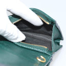 GUCCI Zumi Bifold Wallet Leather Green Gold 570660 Auth bs36232-20