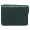 GUCCI Zumi Bifold Wallet Leather Green Gold 570660 Auth bs36232-3
