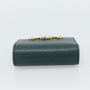 GUCCI Zumi Bifold Wallet Leather Green Gold 570660 Auth bs36232-6