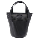 GIVENCHY Hand Bag Leather Black Gold Auth bs36233A-13