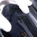 GIVENCHY Hand Bag Leather Black Gold Auth bs36233A-20