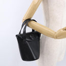 GIVENCHY Hand Bag Leather Black Gold Auth bs36233A-22