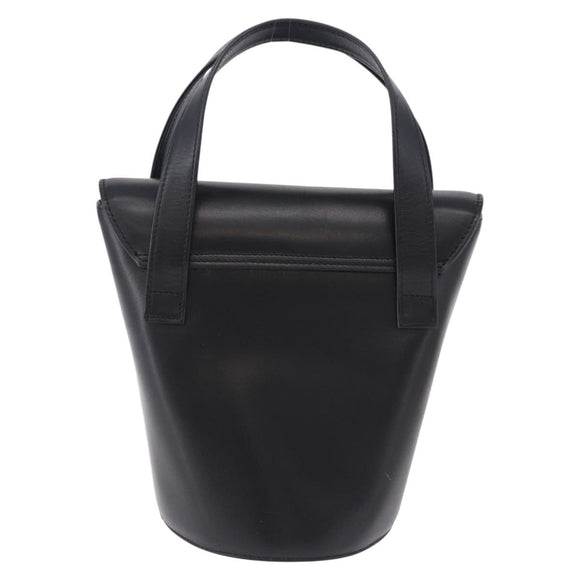 GIVENCHY Hand Bag Leather Black Gold Auth bs36233A