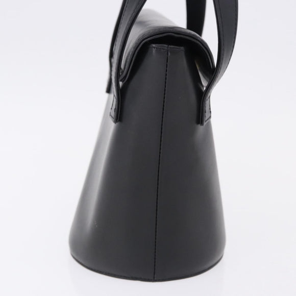 GIVENCHY Hand Bag Leather Black Gold Auth bs36233A