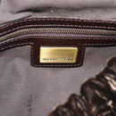 FENDI Hand Bag Velor Brown Gold Auth bs36234-20