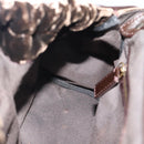 FENDI Hand Bag Velor Brown Gold Auth bs36234-22