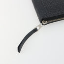 LOEWE Anagram Long Wallet Leather Black Silver Auth bs36239-8