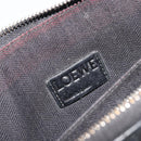 LOEWE Anagram Long Wallet Leather Black Silver Auth bs36239-17