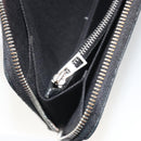 LOEWE Anagram Long Wallet Leather Black Silver Auth bs36239-19