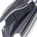 LOEWE Anagram Long Wallet Leather Black Silver Auth bs36239-21