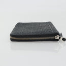 LOEWE Anagram Long Wallet Leather Black Silver Auth bs36239-4