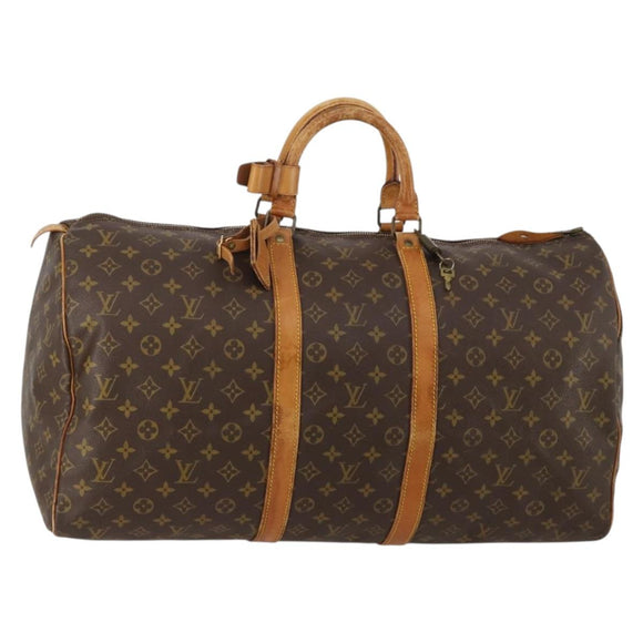 LOUIS VUITTON Monogram Keepall 55 Boston Bag M41424 LV Auth bs36243