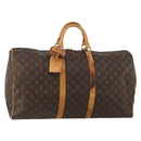 LOUIS VUITTON Monogram Keepall 55 Boston Bag M41424 LV Auth bs36244-1