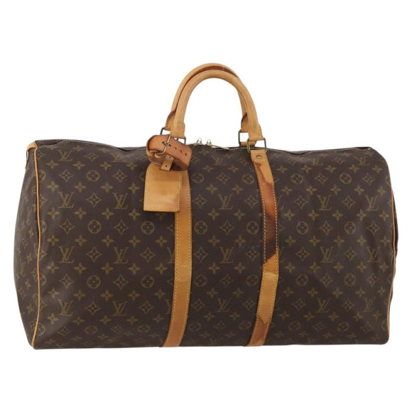 LOUIS VUITTON Monogram Keepall 55 Boston Bag M41424 LV Auth bs36244