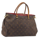 LOUIS VUITTON Monogram Pallas MM Hand Bag 2way Red M41175 LV Auth bs36246-1