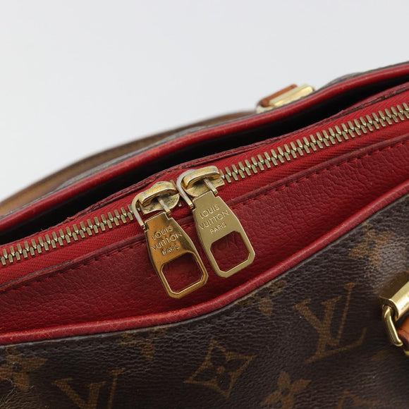 LOUIS VUITTON Monogram Pallas MM Hand Bag 2way Red M41175 LV Auth bs36246