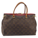 LOUIS VUITTON Monogram Pallas MM Hand Bag 2way Red M41175 LV Auth bs36246-13