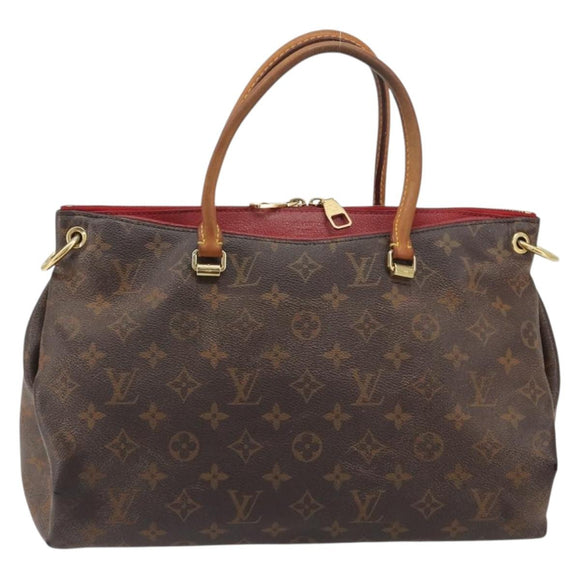 LOUIS VUITTON Monogram Pallas MM Hand Bag 2way Red M41175 LV Auth bs36246