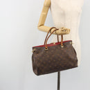 LOUIS VUITTON Monogram Pallas MM Hand Bag 2way Red M41175 LV Auth bs36246-27