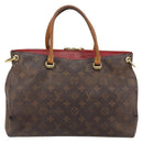 LOUIS VUITTON Monogram Pallas MM Hand Bag 2way Red M41175 LV Auth bs36246-2