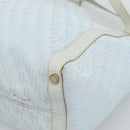 BOTTEGA VENETA Tote Bag Canvas Light Blue Gold Auth bs36249-16