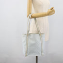 BOTTEGA VENETA Tote Bag Canvas Light Blue Gold Auth bs36249-25