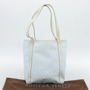 BOTTEGA VENETA Tote Bag Canvas Light Blue Gold Auth bs36249-12