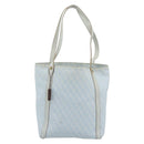 BOTTEGA VENETA Tote Bag Canvas Light Blue Gold Auth bs36249-2