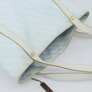 BOTTEGA VENETA Tote Bag Canvas Light Blue Gold Auth bs36249-6